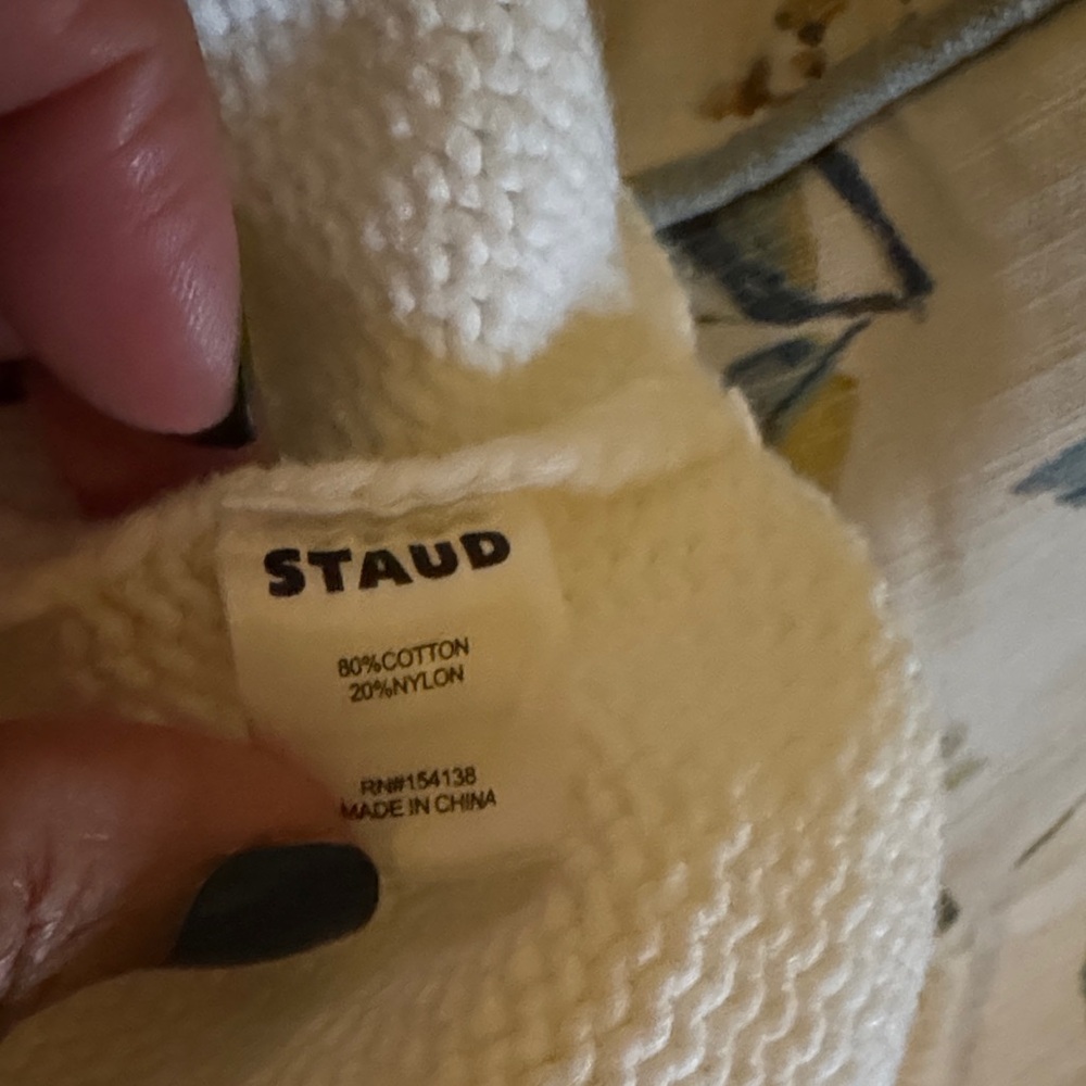 Staud Cozy Sweater Sash Chalet Dress  Knit  Soft Woven Dress with Belt NWOT - Picture 14 of 15